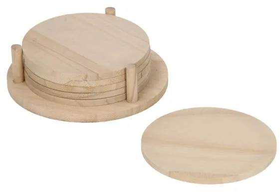 Playwood Koristele omat puiset lasinaluset 6 kpl.