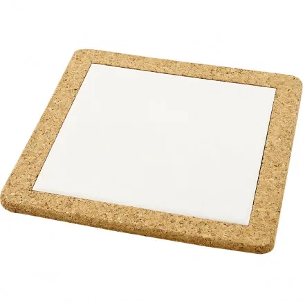 Pannunalunen korkkikehyksellä, ulkomitat 19x19 cm, sisämitat 15x15x0,4 cm, v
