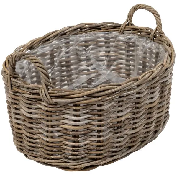 Soikea kori kahvalla 60x47x28cm