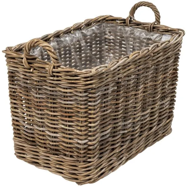 Pitkulainen kori pyörillä 68x42x45cm