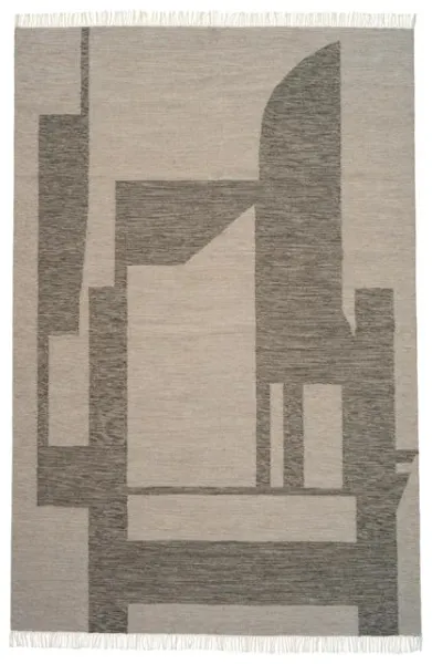 Kristina Dam Studio Contemporary Kelim Matto Off-white/Harmaa 300 cm
