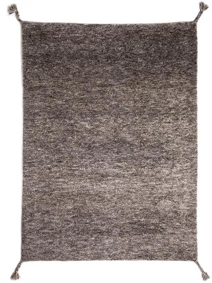 Woodnotes Uni Käsinsolmittu Villamatto 140 x 200 cm Harmaa