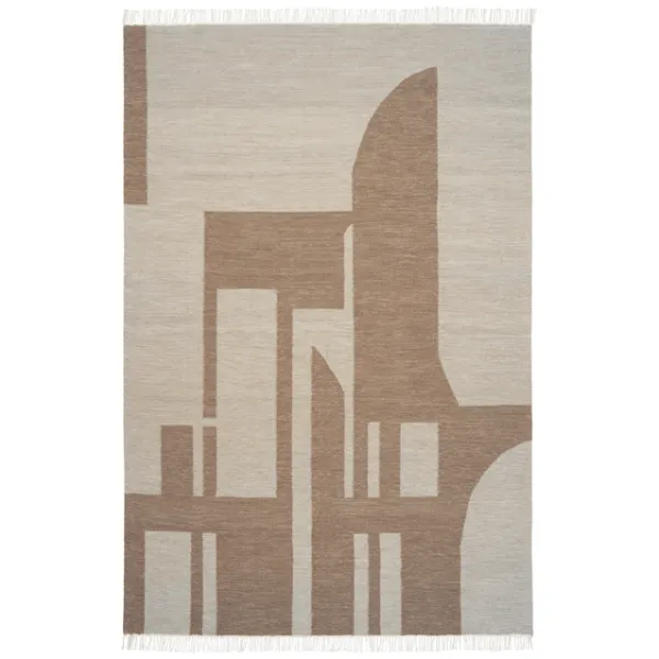 Kristina Dam Studio Contemporary Kelim-matto Off-white/Ruskea 300 cm